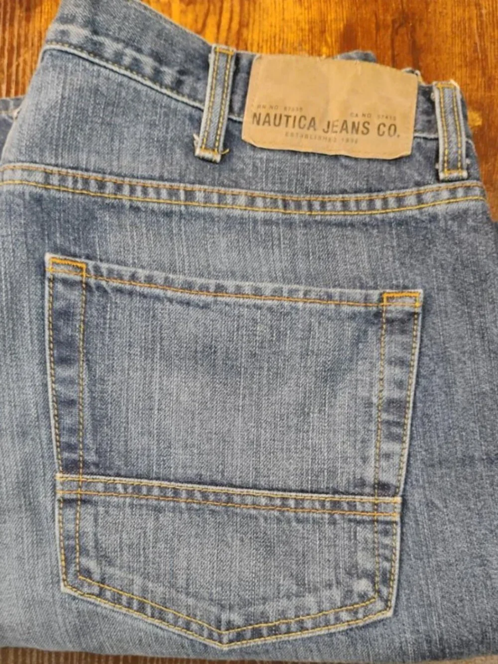 Nautica Jeans Co. Men’s Relaxed Fit Jeans 38x32 100% Cotton Medium Wash